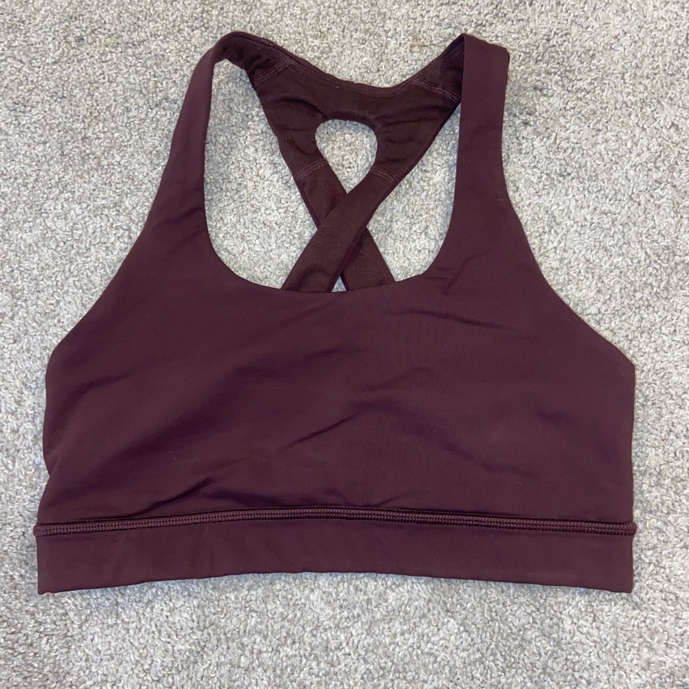 maroon lululemon sports bra